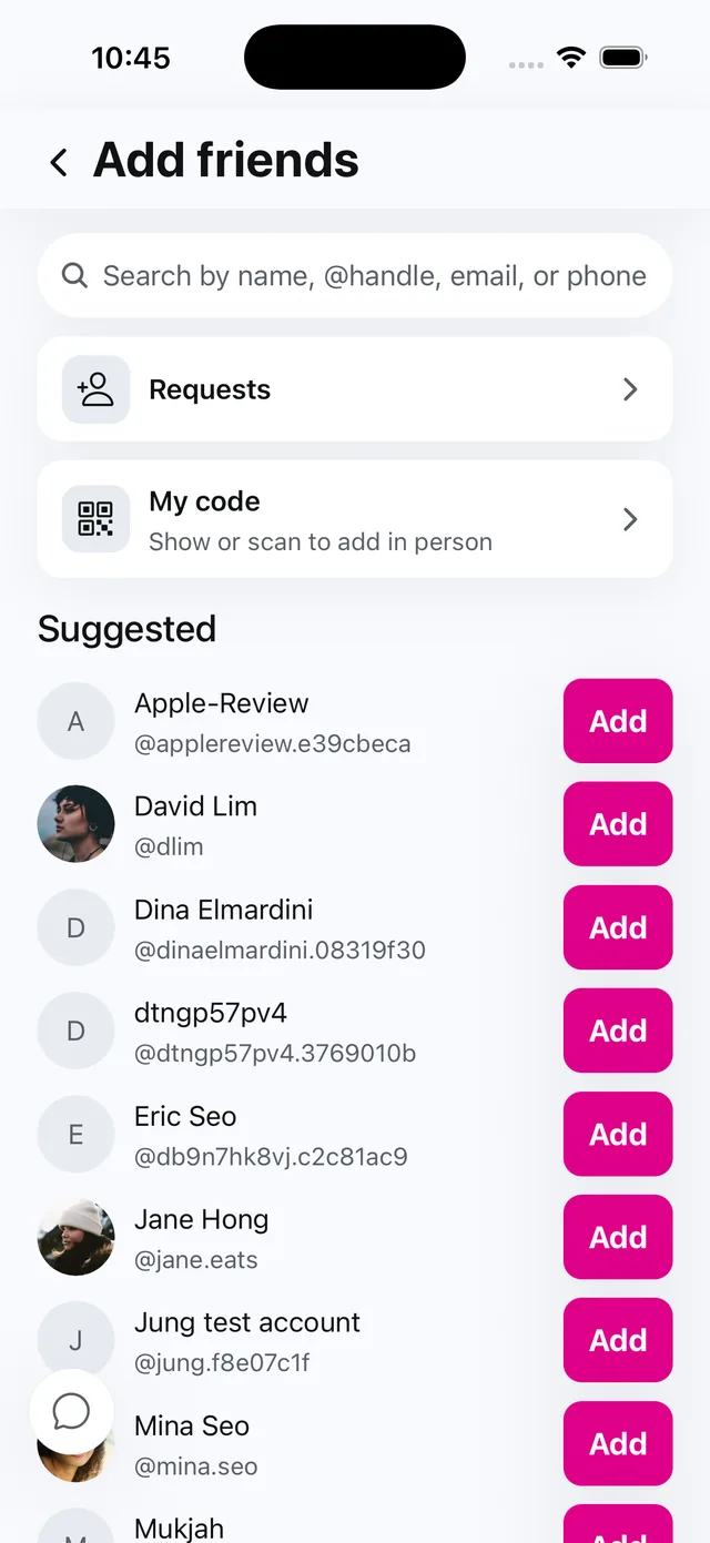 Add friends